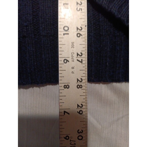 Abercrombie & Fitch Mens XL Blue Lambswool Blend Ribbed Knit Muscle Sweater - Picture 4 of 5